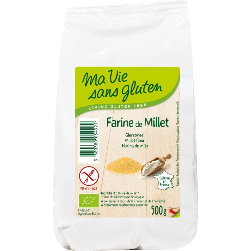 FARINE DE MILLET SS GLUTEN 500G Ma Vie Sans Gluten  dans votre magasin bio en ligne Etiketbio.eu