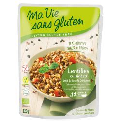 REPAS-LENTILLES CUISINEES CEREALES 220G | MA VIE SANS GLUTEN | Ache...