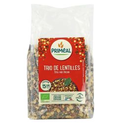 Trio de lentilles 500g Priméal  dans votre magasin bio en ligne Etiketbio.eu