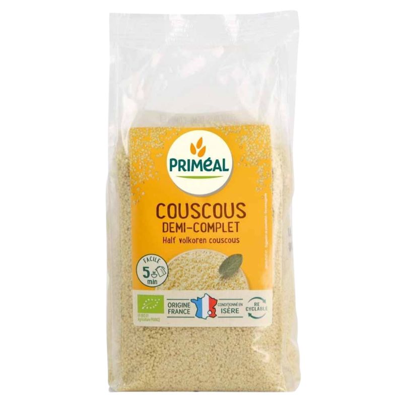Couscous 1/2 complet de france 500g Priméal dans votre magasin bio en ligne Etiketbio.eu Couscous 1/2 complet de france 500g Priméal dans votre magasin bio en ligne Etiketbio.eu