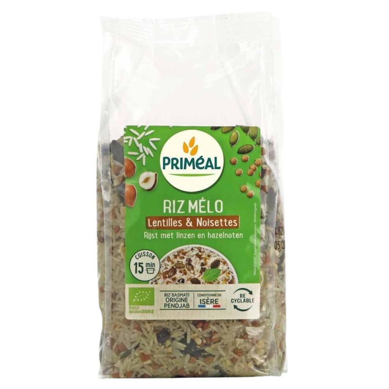 Riz melo lentille noisette 500g Priméal dans votre magasin bio en ligne Etiketbio.eu Riz melo lentille noisette 500g Priméal dans votre magasin bio en ligne Etiketbio.eu