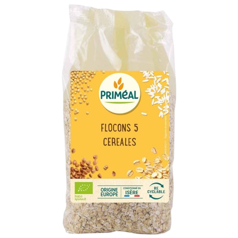 FLOCONS 5 CEREALES 500G | PRIMEAL | Acheter sur EtiketBio.eu