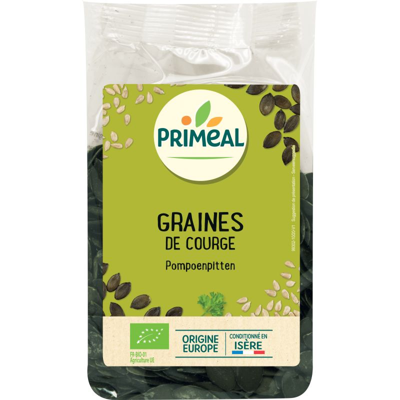 GRAINES DE COURGE D'EUROPE 250G | PRIMEAL | Acheter sur EtiketBio.eu