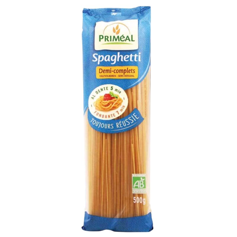 Spaghettis 1/2 completes 500g Priméal  dans votre magasin bio en ligne Etiketbio.eu