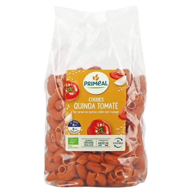 Coudes ble et quinoa tomate 500g Priméal dans votre magasin bio en ligne Etiketbio.eu Coudes ble et quinoa tomate 500g Priméal dans votre magasin bio en ligne Etiketbio.eu