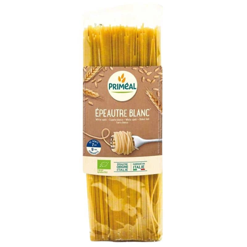 SPAGHETTIS EPEAUTRE BLANC 500G Priméal  dans votre magasin bio en ligne Etiketbio.eu