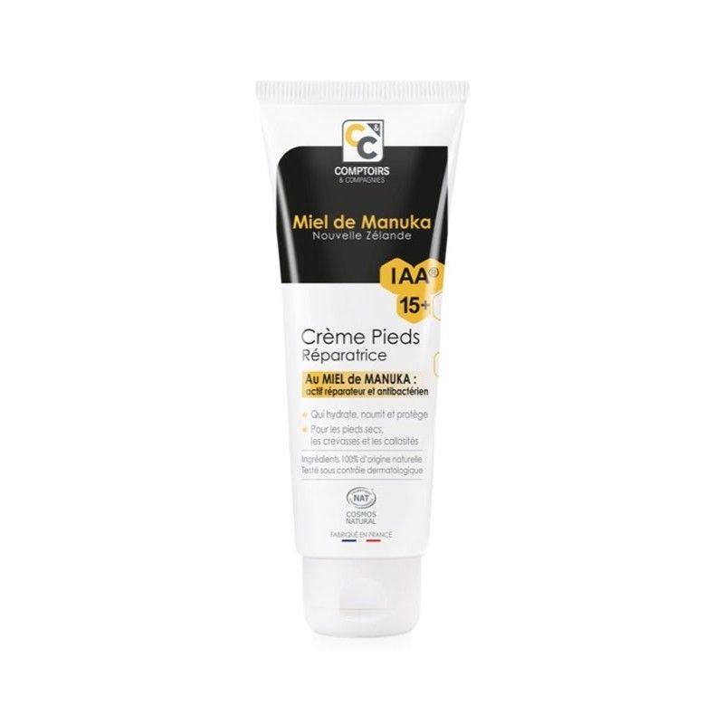 CREME PIEDS REPARATRICE MIEL MANUKA 75ML COMPTOIRS ET COMPAGNIE  dans votre magasin bio en ligne Etiketbio.eu