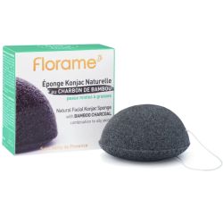 Eponge konjac charbon Florame  dans votre magasin bio en ligne Etiketbio.eu