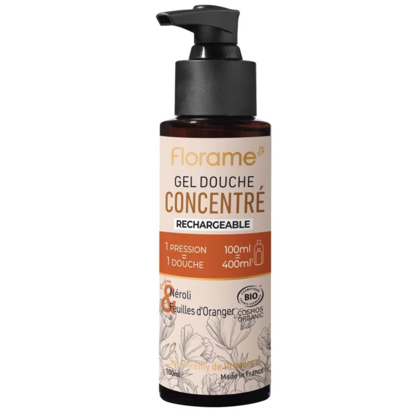 Gel douche concentre neroli feuille oranger 100ml Florame dans votre magasin bio en ligne Etiketbio.eu Gel douche concentre neroli feuille oranger 100ml Florame dans votre magasin bio en ligne Etiketbio.eu