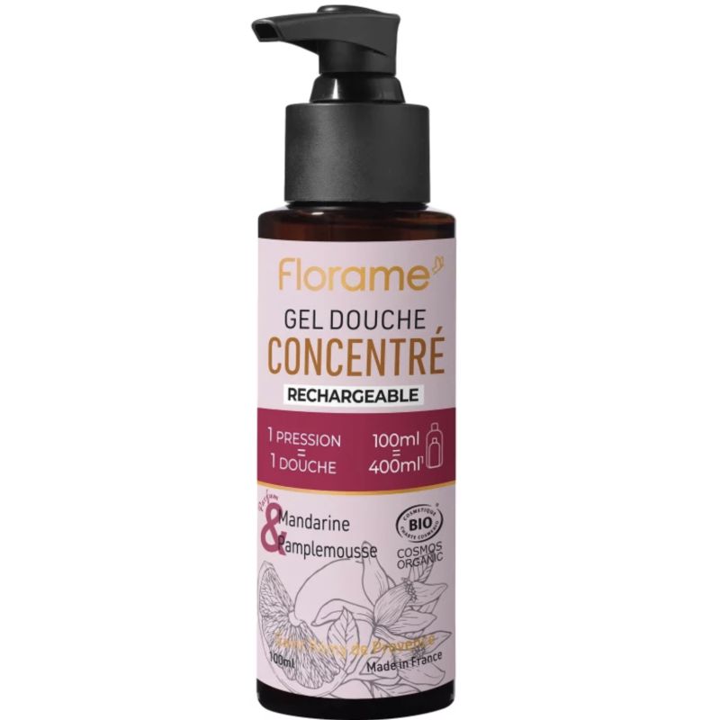 GEL DOUCHE CONCENTRE MANDARINE PAMPLEMOUSE 100ML FLORAME dans votre magasin bio en ligne Etiketbio.eu GEL DOUCHE CONCENTRE MANDARINE PAMPLEMOUSE 100ML FLORAME dans votre magasin bio en ligne Etiketbio.eu