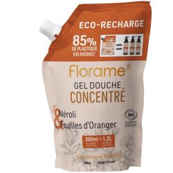 ECORECHARGE GEL DOUCHE NEROLI FEUILLE D'ORANGER 300ML FLORAME dans votre magasin bio en ligne Etiketbio.eu