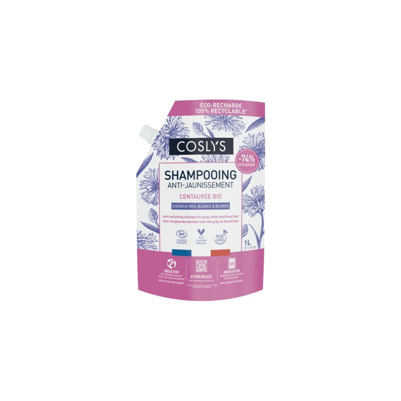 Doypack shampooing anti-jaunissant 1l Coslys  dans votre magasin bio en ligne Etiketbio.eu