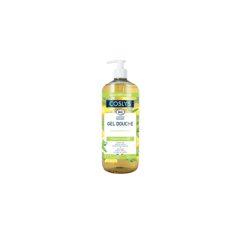 GEL DOUCHE VERVEINE CITRON 1L COSLYS  dans votre magasin bio en ligne Etiketbio.eu