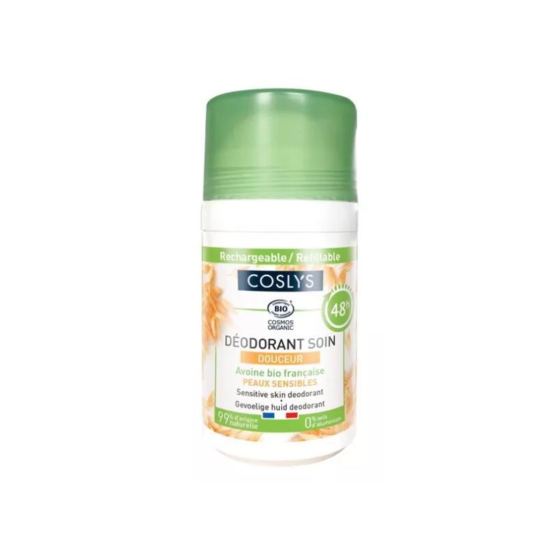 Deodorant soin douceur rechargeable 50ml Coslys  dans votre magasin bio en ligne Etiketbio.eu