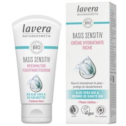 Creme hydratante basis sensitiv riche 50ml Lavera  dans votre magasin bio en ligne Etiketbio.eu