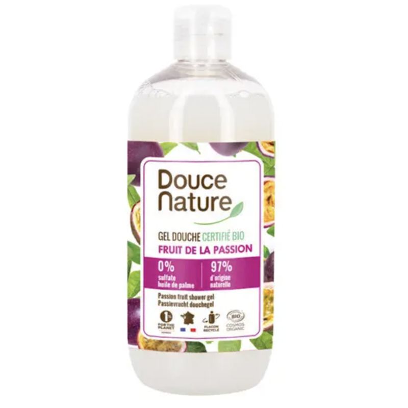 Gel doouche fruit de la passion 500ml Douce Nature dans votre magasin bio en ligne Etiketbio.eu Gel doouche fruit de la passion 500ml Douce Nature dans votre magasin bio en ligne Etiketbio.eu