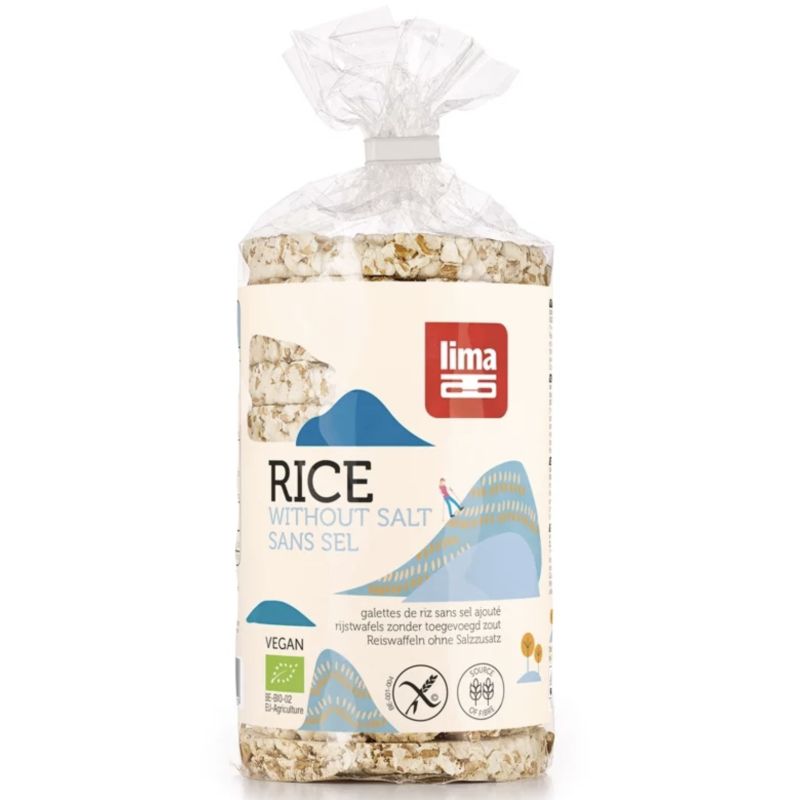 GALETTES DE RIZ PAUVRE EN SEL 100G | LIMA | Acheter sur EtiketBio.eu