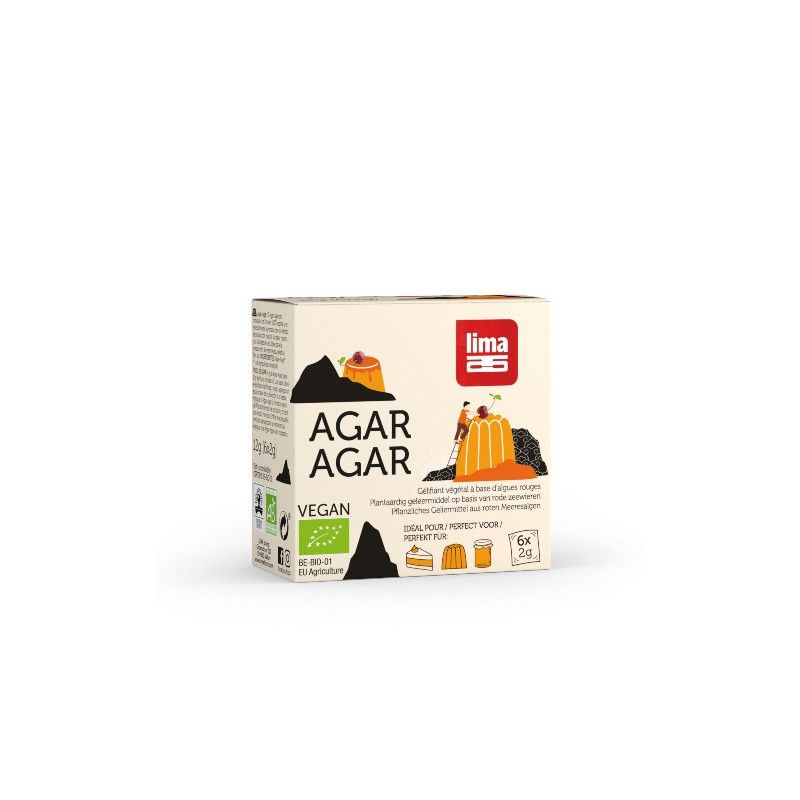 Agar agar bio en dosettes 6x2g Lima dans votre magasin bio en ligne Etiketbio.eu Agar agar bio en dosettes 6x2g Lima dans votre magasin bio en ligne Etiketbio.eu