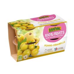 DESSERT DE FRUITS POMME MIRABELLE FRANCE DANIVAL dans votre magasin bio en ligne Etiketbio.eu