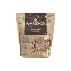 Muesli croustillant amande vanille 450gr Favrichon dans votre magasin bio en ligne Etiketbio.eu