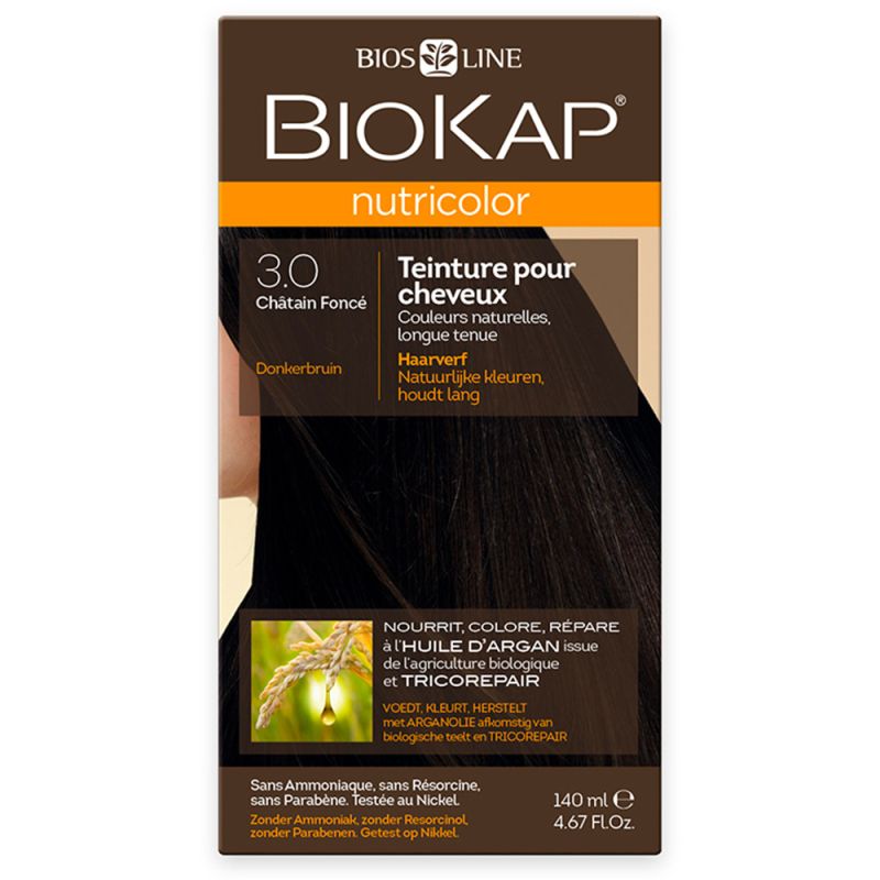 Nutricolor 3.0 chatain fonce 140ml Biokap  dans votre magasin bio en ligne Etiketbio.eu