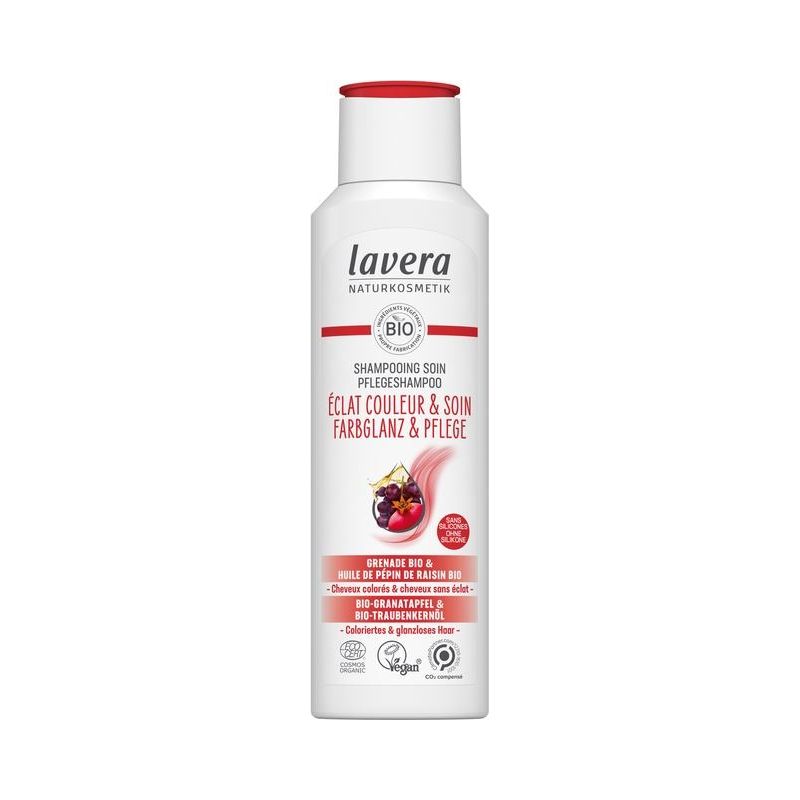 SHAMPOOING ECLAT COULEUR ET SOIN 250ML LAVERA  dans votre magasin bio en ligne Etiketbio.eu