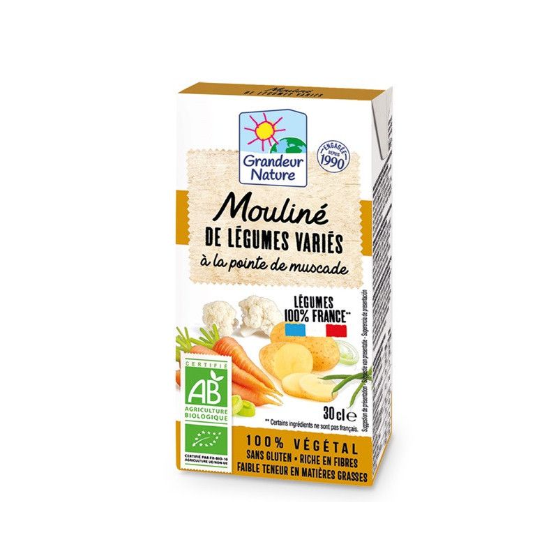 Mouline de legumes varies et muscade 30cl Grandeur Nature dans votre magasin bio en ligne Etiketbio.eu Mouline de legumes varies et muscade 30cl Grandeur Nature dans votre magasin bio en ligne Etiketbio.eu