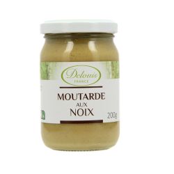 MOUTARDE AUX NOIX 200G | DELOUIS | Acheter sur EtiketBio.eu