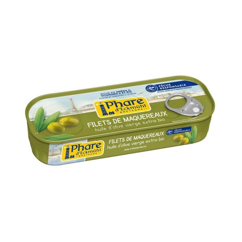 Filets de maquereaux huile olive bio 151gr Phare d’Eckmühl dans votre magasin bio en ligne Etiketbio.eu Filets de maquereaux huile olive bio 151gr Phare d’Eckmühl dans votre magasin bio en ligne Etiketbio.eu