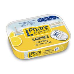 SARDINES MARINEES AU CITRON SANS HUILE 135GR | PHARE D'ECKMUHL | Ac...