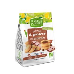 Mini sables coeur chocolat 170gr Moulin du Pivert  dans votre magasin bio en ligne Etiketbio.eu