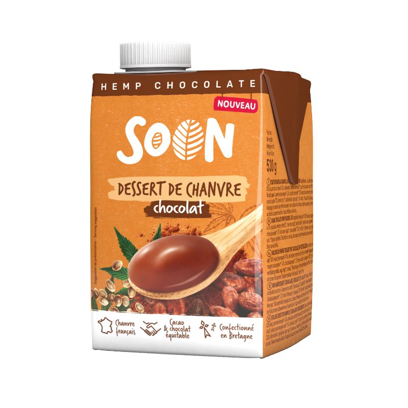 Dessert chanvre chocolat 530gr Soon  dans votre magasin bio en ligne Etiketbio.eu