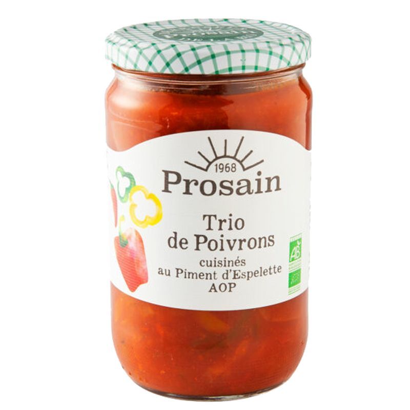 TRIO DE POIVRONS PIMENT D'ESPELETTE 650GR | PROSAIN | Acheter sur E...