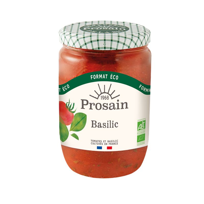 SAUCE TOMATE BASILIC 610GR | PROSAIN | Acheter sur EtiketBio.eu