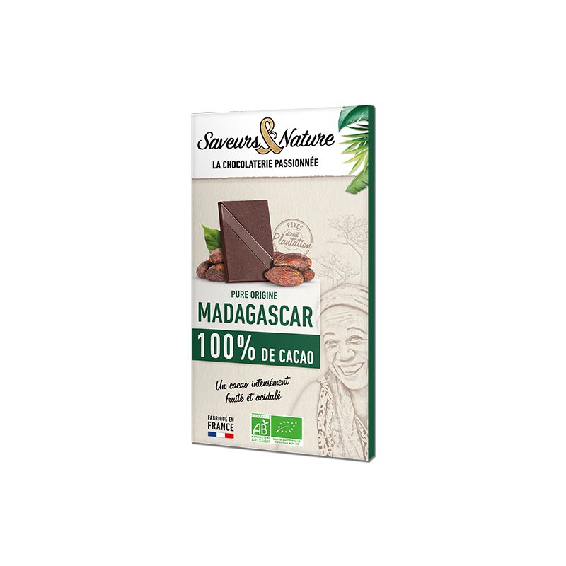 CHOCOLAT NOIR 100% CACAO MADAGASCAR 80GR | SAVEURS ET NATURE | Ache...