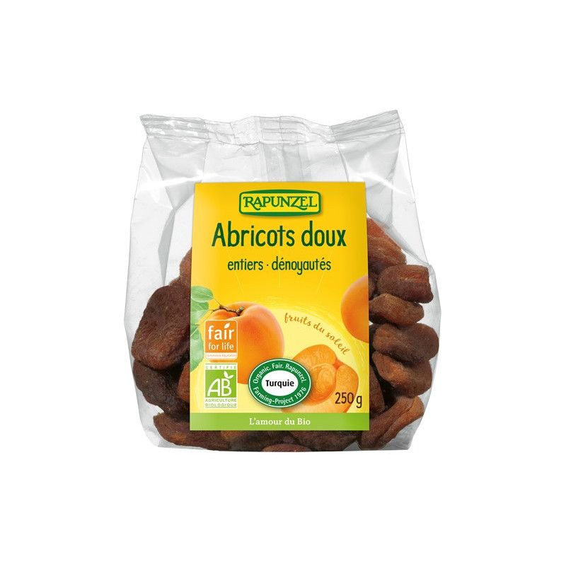 Abricots secs entiers denoyautes fair 250gr Rapunzel dans votre magasin bio en ligne Etiketbio.eu Abricots secs entiers denoyautes fair 250gr Rapunzel dans votre magasin bio en ligne Etiketbio.eu