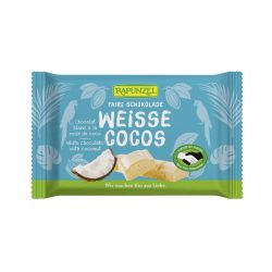 Chocolat blanc a la noix de coco rapee 100gr Rapunzel dans votre magasin bio en ligne Etiketbio.eu