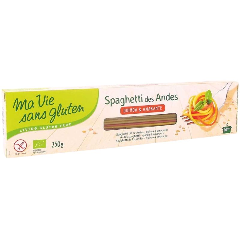 SPAGHETTI DES ANDES 3 COULEURS 250G | MA VIE SANS GLUTEN | Acheter ...