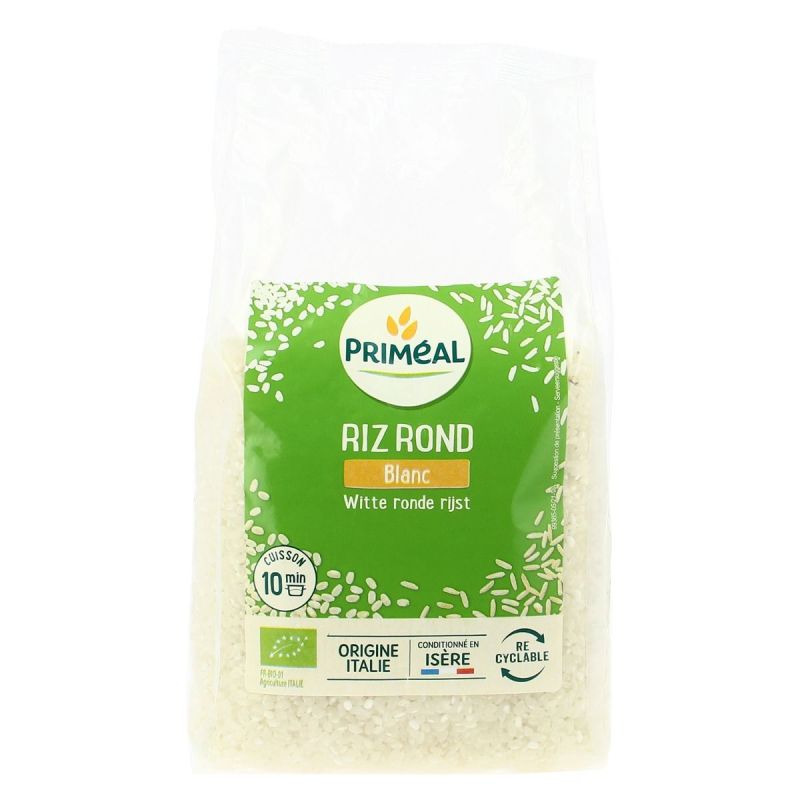 Riz rond blanc 1kg Priméal  dans votre magasin bio en ligne Etiketbio.eu