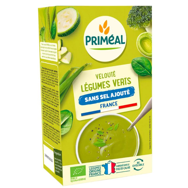 VELOUTE LEGUMES VERTS SANS SEL AJOUTE 1L | PRIMEAL | Acheter sur Et...