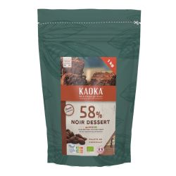 Palets de chocolat 58% 1kg Kaoka  dans votre magasin bio en ligne Etiketbio.eu