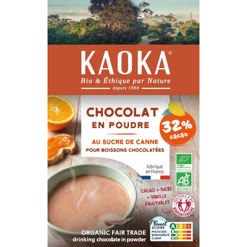 CHOCOLAT EN POUDRE 32% DE CACAO 400G | KAOKA | Acheter sur EtiketBi...