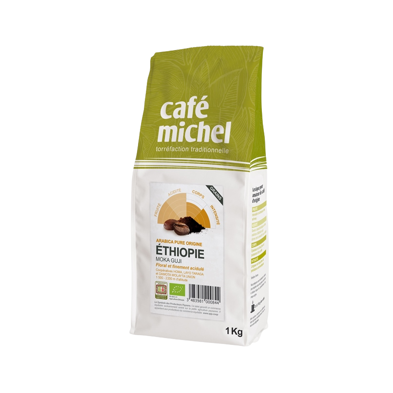 CAFE ETHIOPIE GRAINS 1KG | CAFE MICHEL | Acheter sur EtiketBio.eu