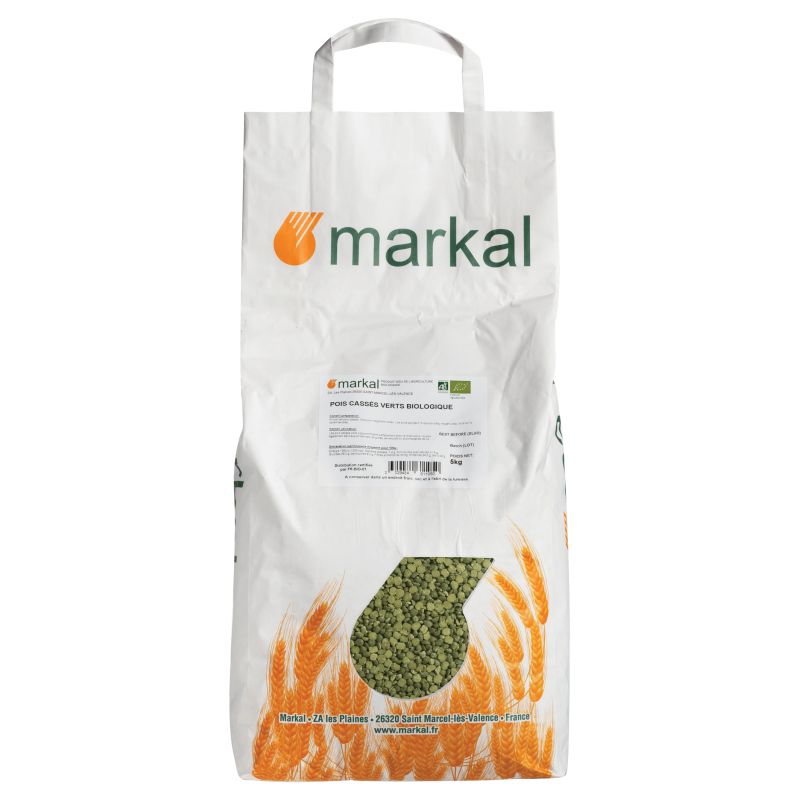 Pois casses verts 5 kg Markal dans votre magasin bio en ligne Etiketbio.eu Pois casses verts 5 kg Markal dans votre magasin bio en ligne Etiketbio.eu