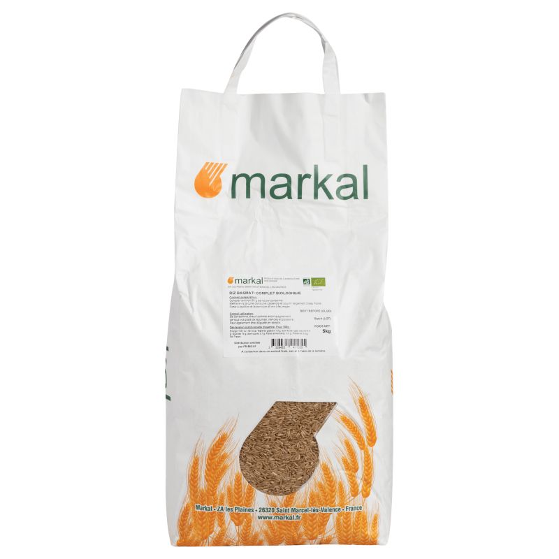 Riz basmati complet 5 kg Markal  dans votre magasin bio en ligne Etiketbio.eu