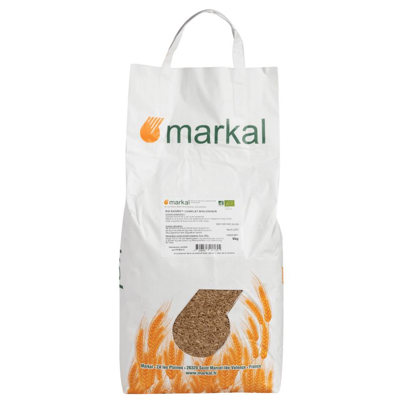 RIZ BASMATI COMPLET 5 KG | MARKAL | Acheter sur EtiketBio.eu