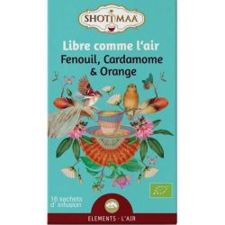 Infusion libre comme l'air(fenouil cardamone orange) x16 Shoti Maa  dans votre magasin bio en ligne Etiketbio.eu