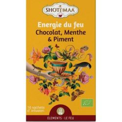 Infusion energie du feu(chocolat menthe piment) x16 Shoti Maa dans votre magasin bio en ligne Etiketbio.eu