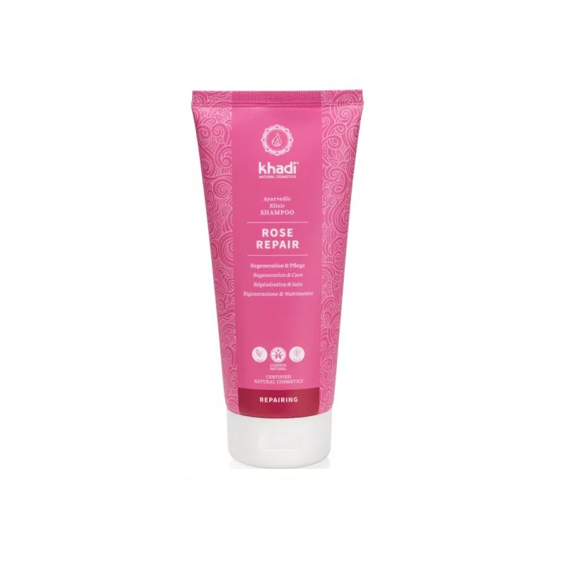 Shampooing ayurvedique rose repair 200ml Khadi dans votre magasin bio en ligne Etiketbio.eu Shampooing ayurvedique rose repair 200ml Khadi dans votre magasin bio en ligne Etiketbio.eu