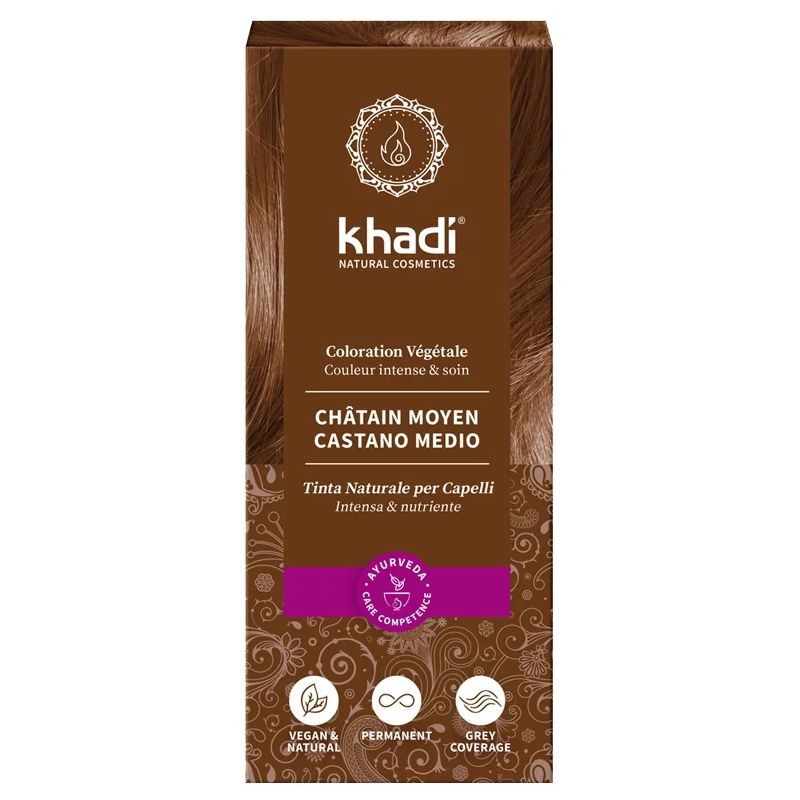 COLORATION VÉGÉTALE CHATAIN MOYEN - 100 G | KHADI | Acheter sur Eti...